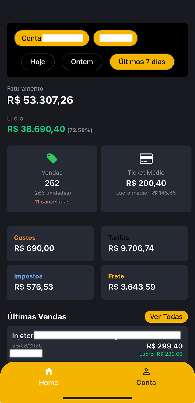 ML App Mobile Dashboard